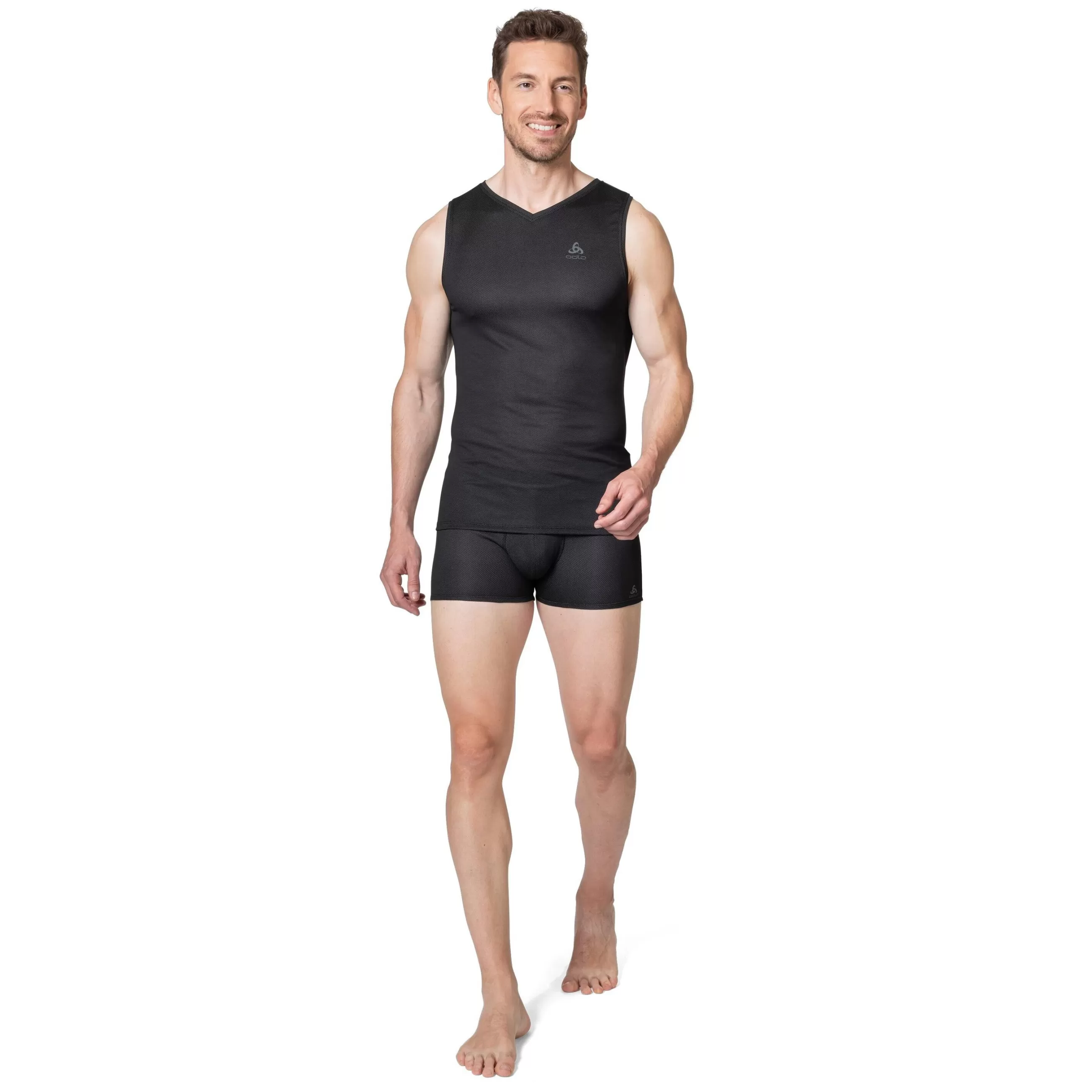 Base Layers^Odlo The Active Everyday Eco V-Neck Singlet Base Layer Top - 2 Pack Black