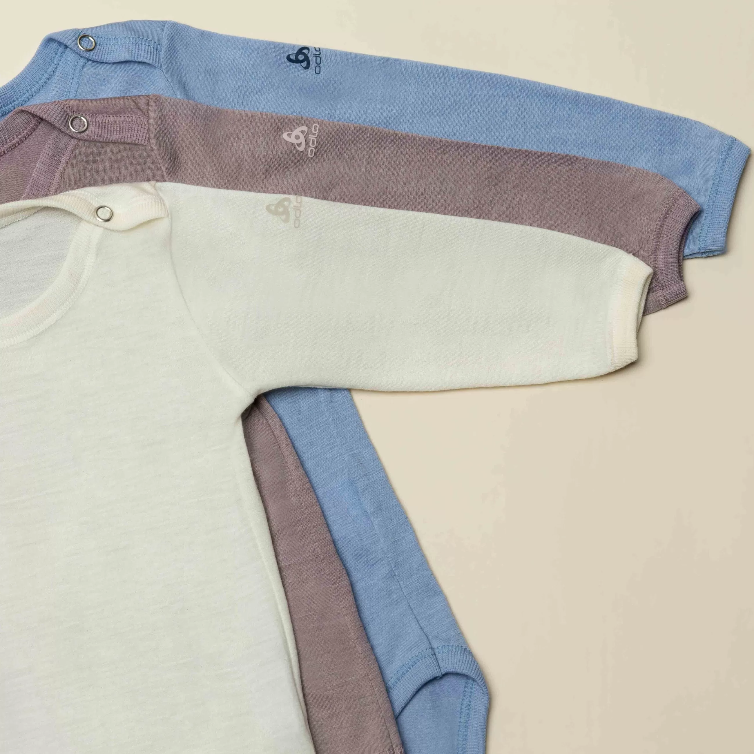 Clothing^Odlo The Espeland Merino 160 Long Sleeve Baby Bodysuit With Snaps Faded Denim